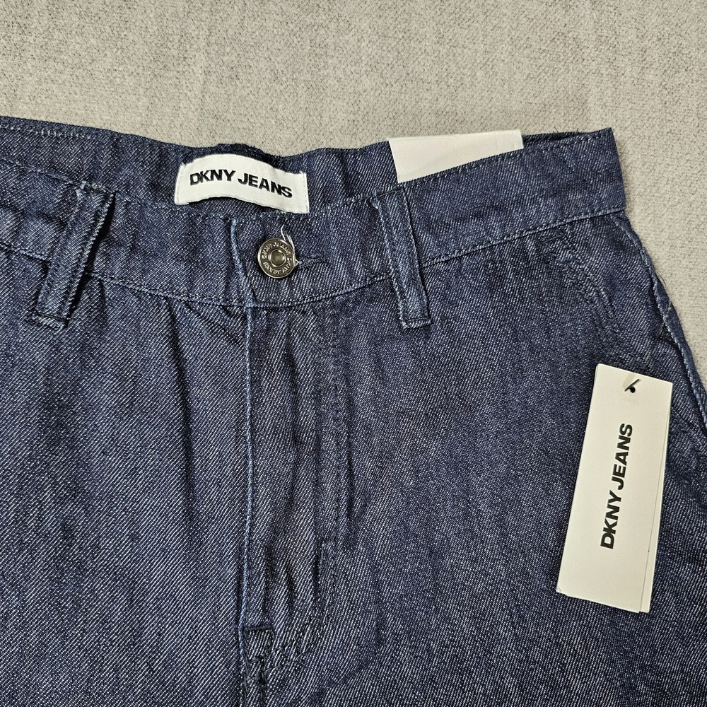 DKNY JEANS Denim Jeans Women's W26 Dark Blue High‎ Rise Wide Leg Relaxed Pockets
